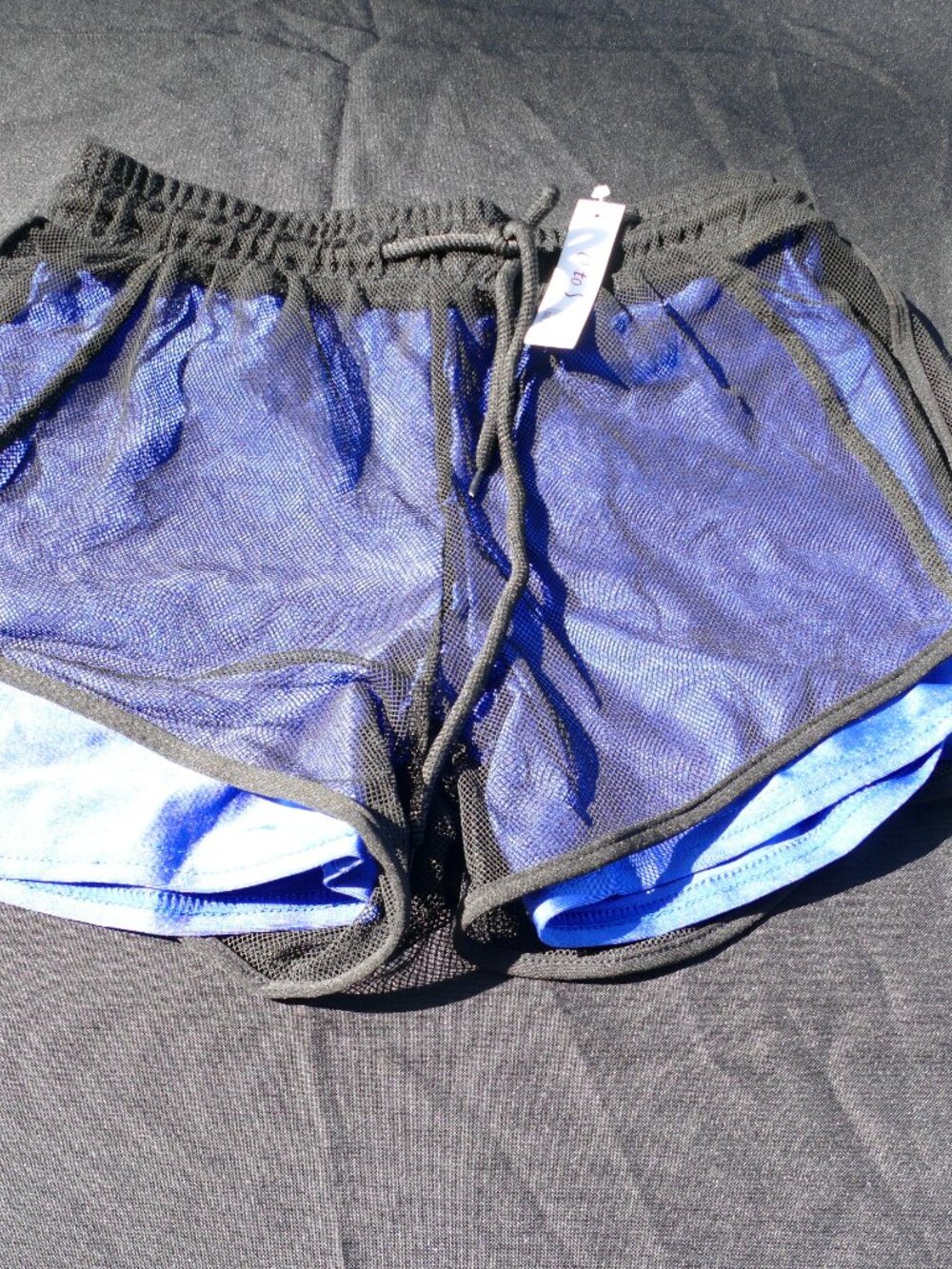 Unisex Summer Mesh Sport Running Shorts BLUE